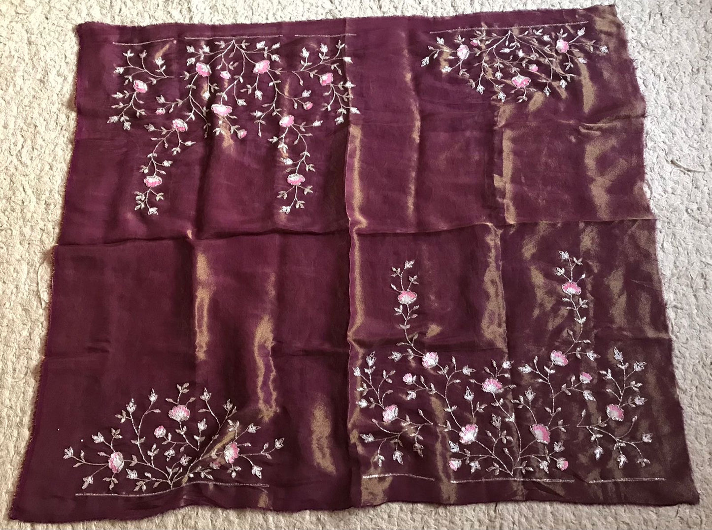Shaded premium tissue organza sarees Indian sari - Saffronfashionindia