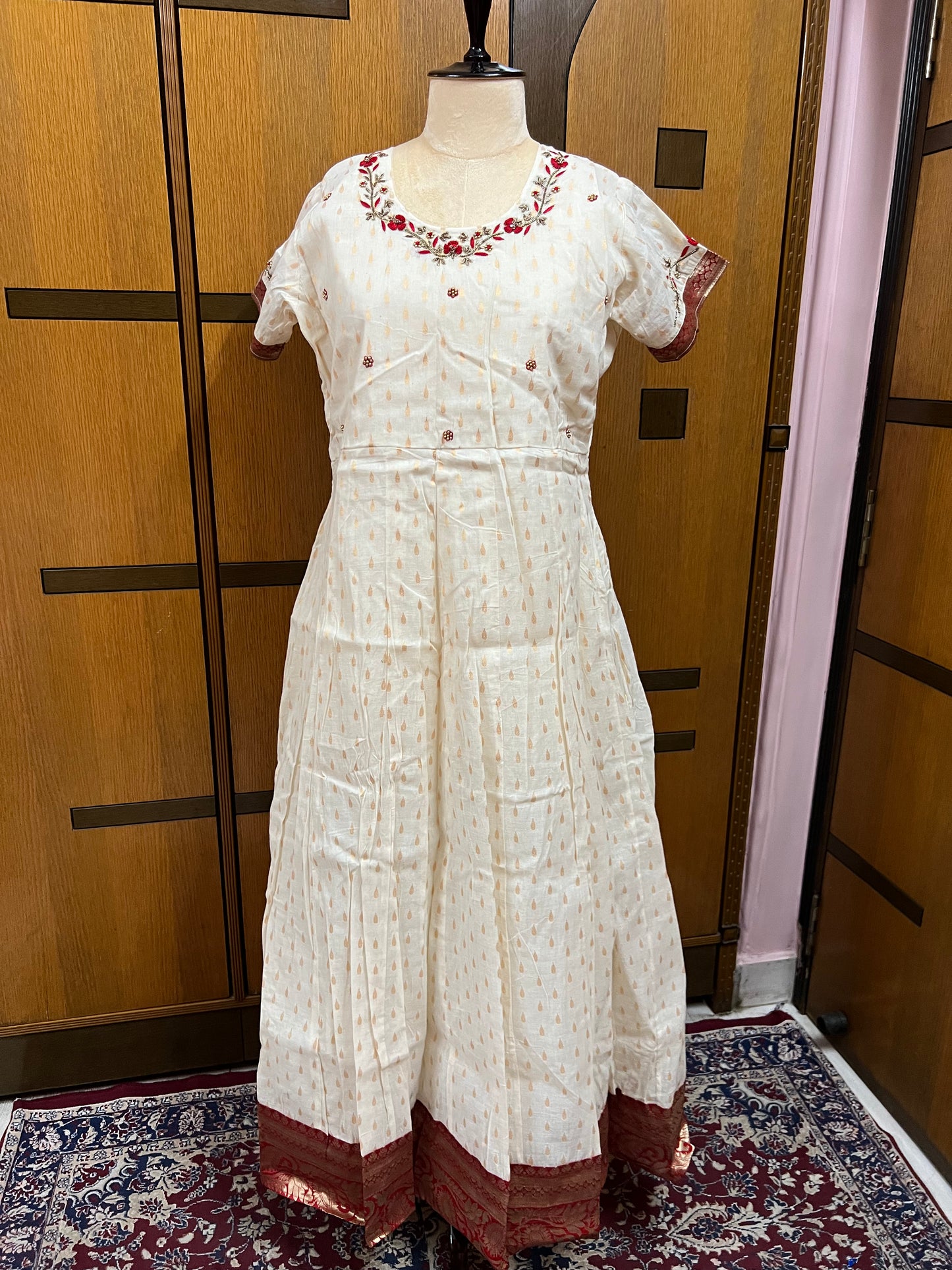 Red Anarkali inspired Kurti Set - Saffronfashionindia