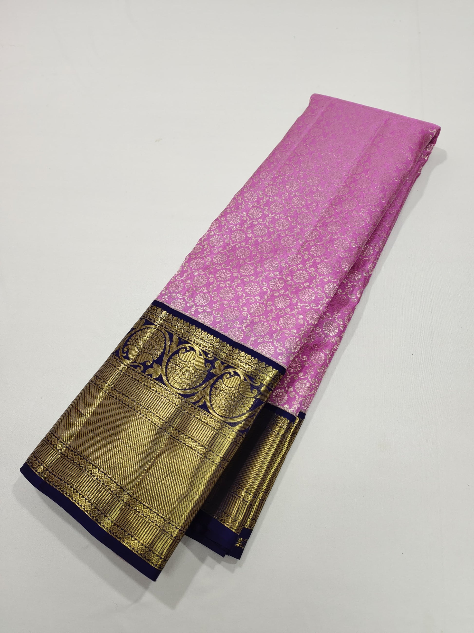 Silk pink Kanjeevaram saree women saree South Indian sarees - Saffronfashionindia