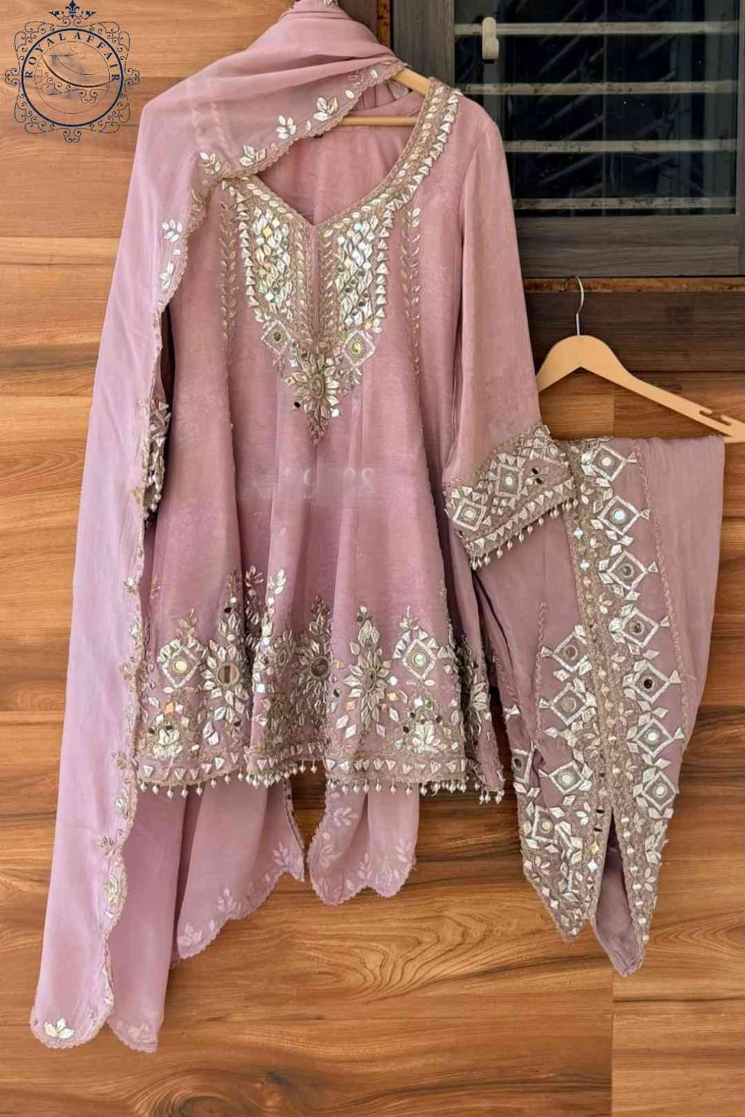 Designer inspired stitched dress wedding dresses gottapatti dress for women SaffronFashion