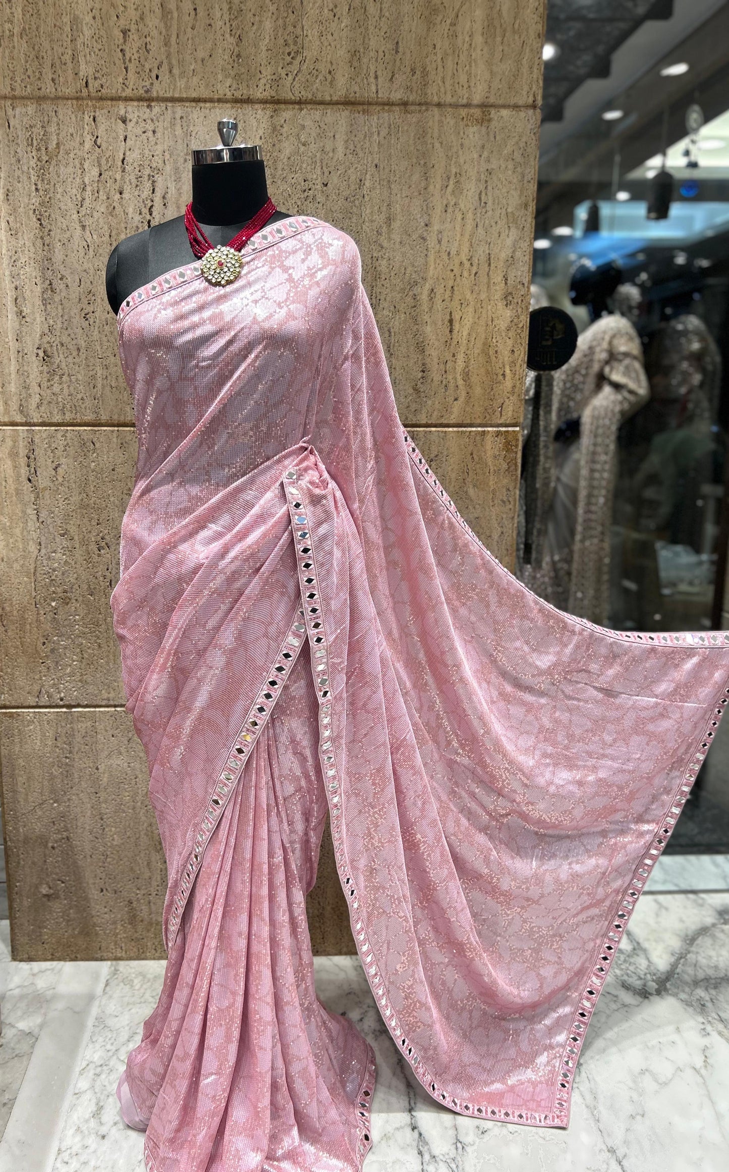 Designer sequence saree gorgeous blouse partywear sarees SaffronFashion