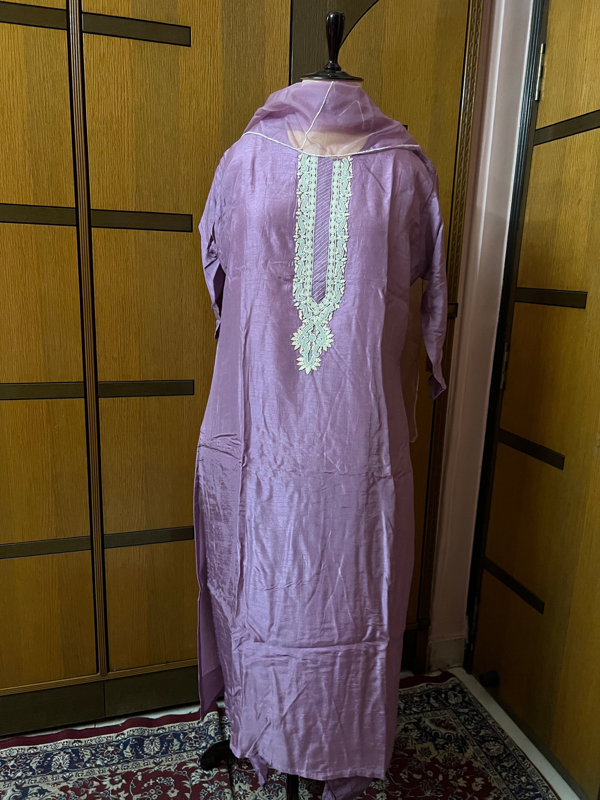 Pearl lavender kurti set Indian kurti set - Saffronfashionindia