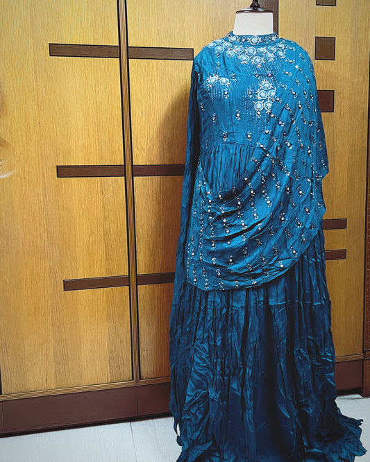 Indowestern dress For Women Cocktail dress Gown - Saffronfashionindia