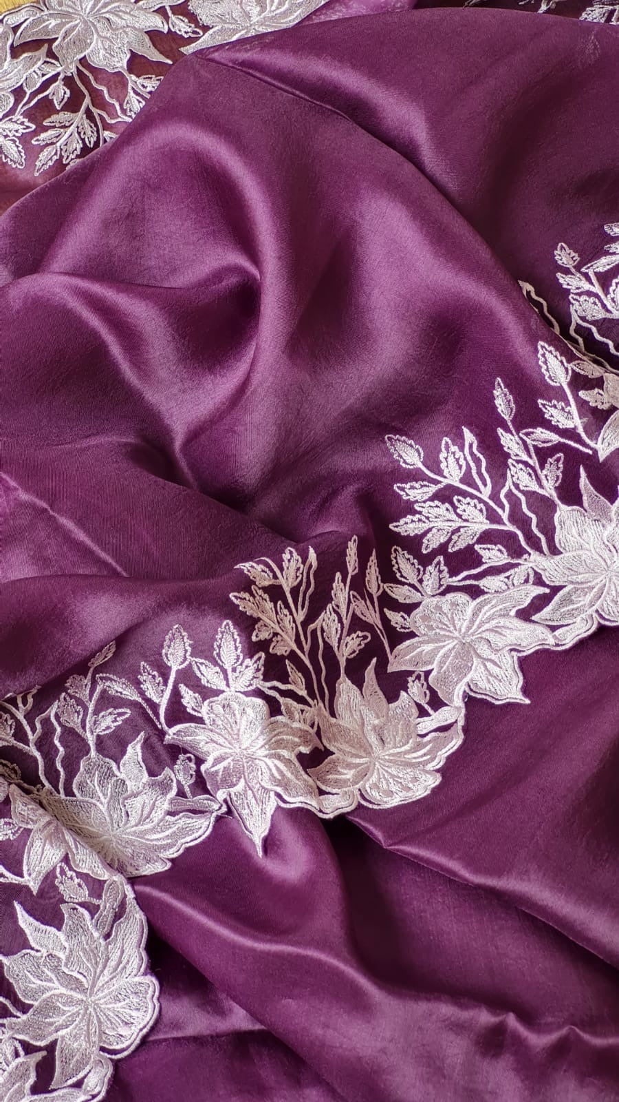 Ivisha Organza silk saree Indian wedding sarees blouse SaffronFashion