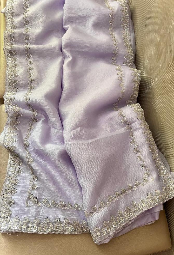Ruhaani crushed tissue partywear sarees - Saffronfashionindia