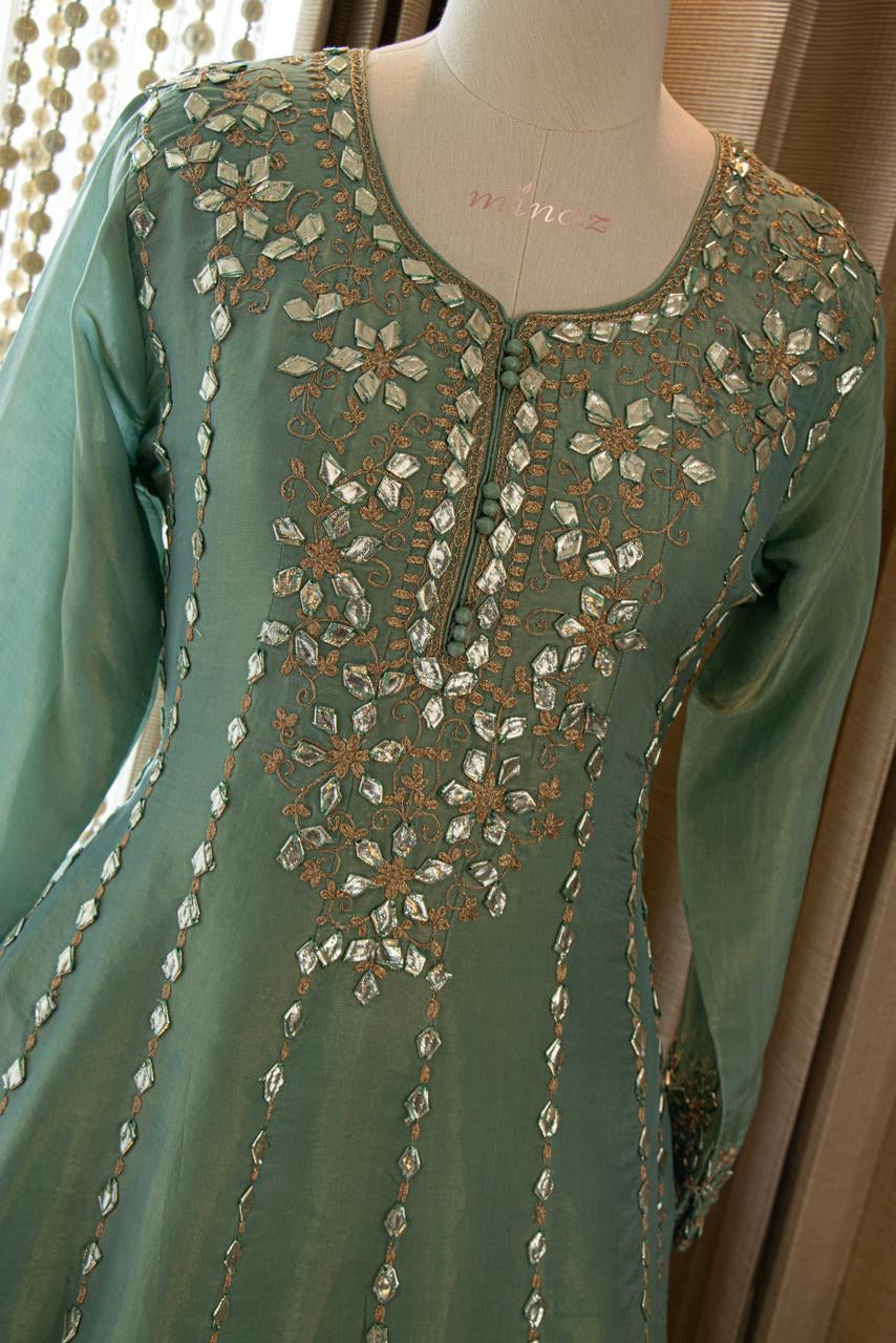 Maheem Pakistani gharana dress SaffronFashion