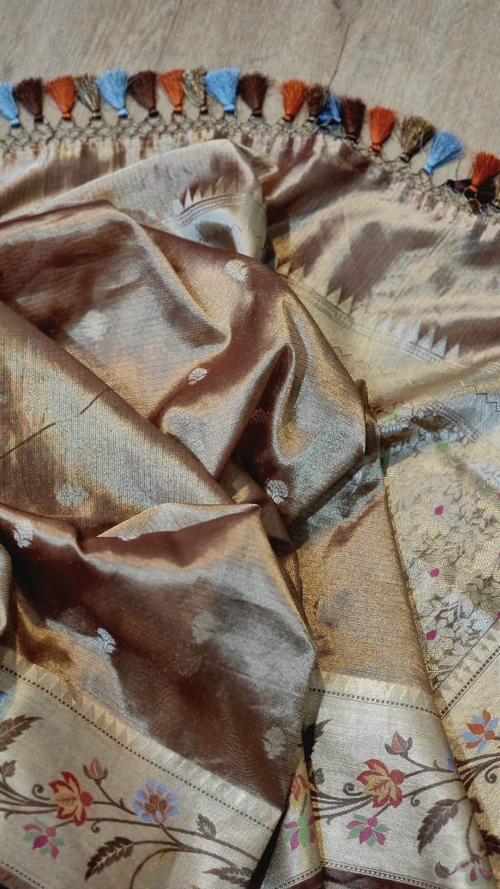 Bulandi double tissue organza sarees - Saffronfashionindia