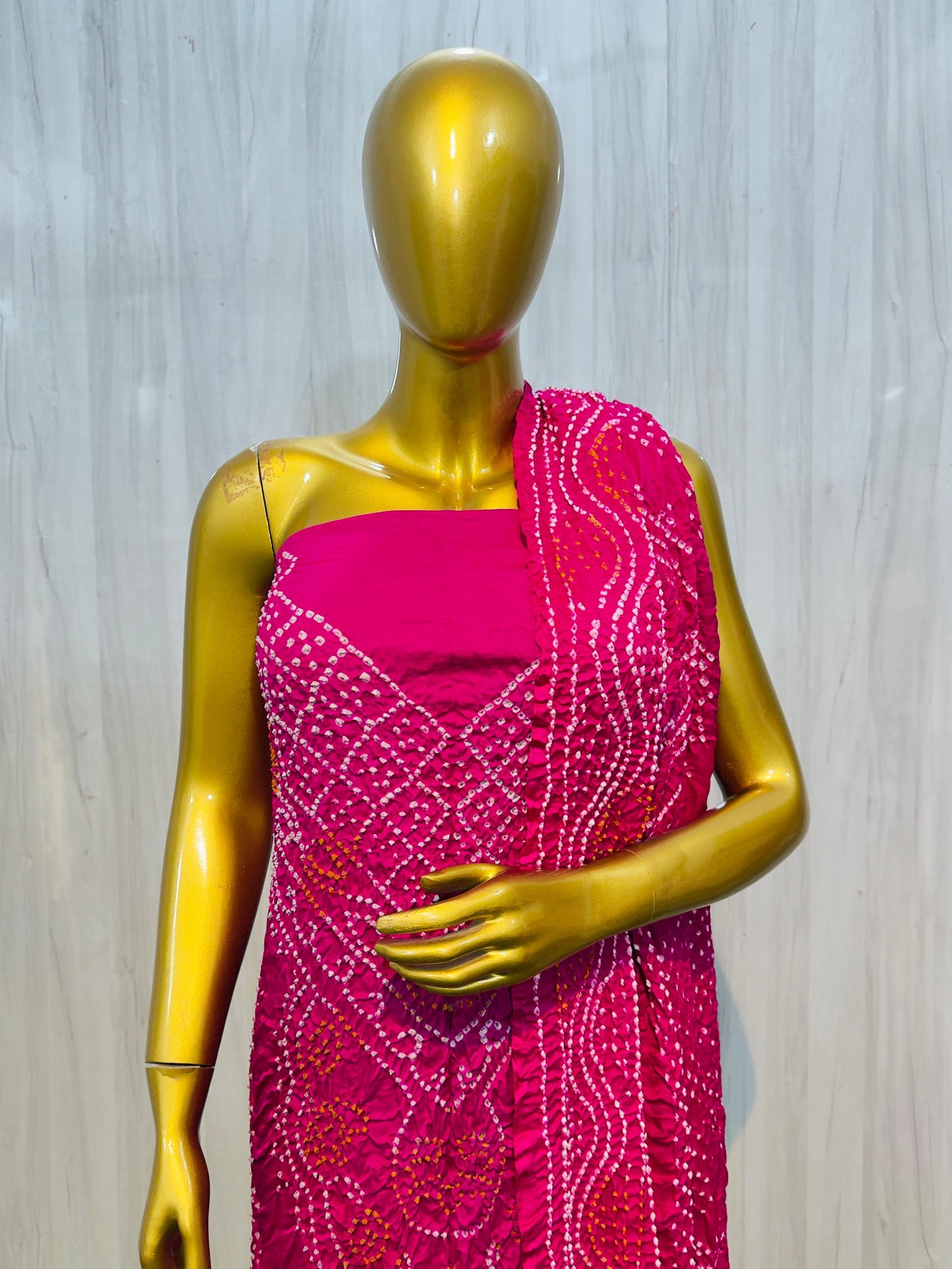 Bandhani salwar suit gajji silk suit women salar suit Indian Salwar kameez Saffronfashionindia