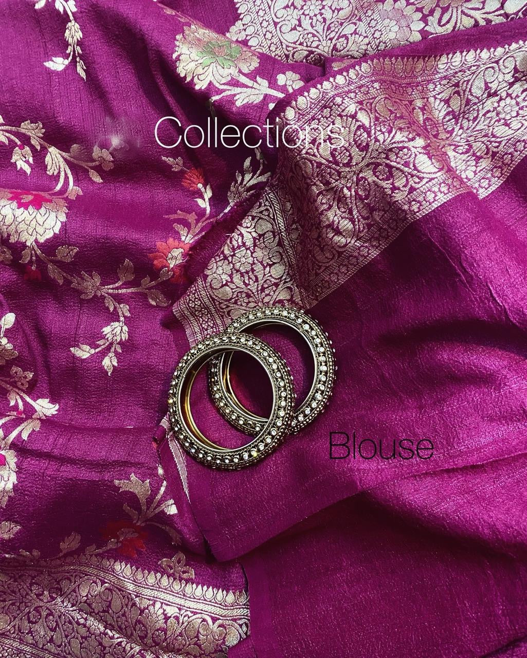 Kaminisha tussar Gorgette saree handloom sarees Indian saree blouse - Saffronfashionindia