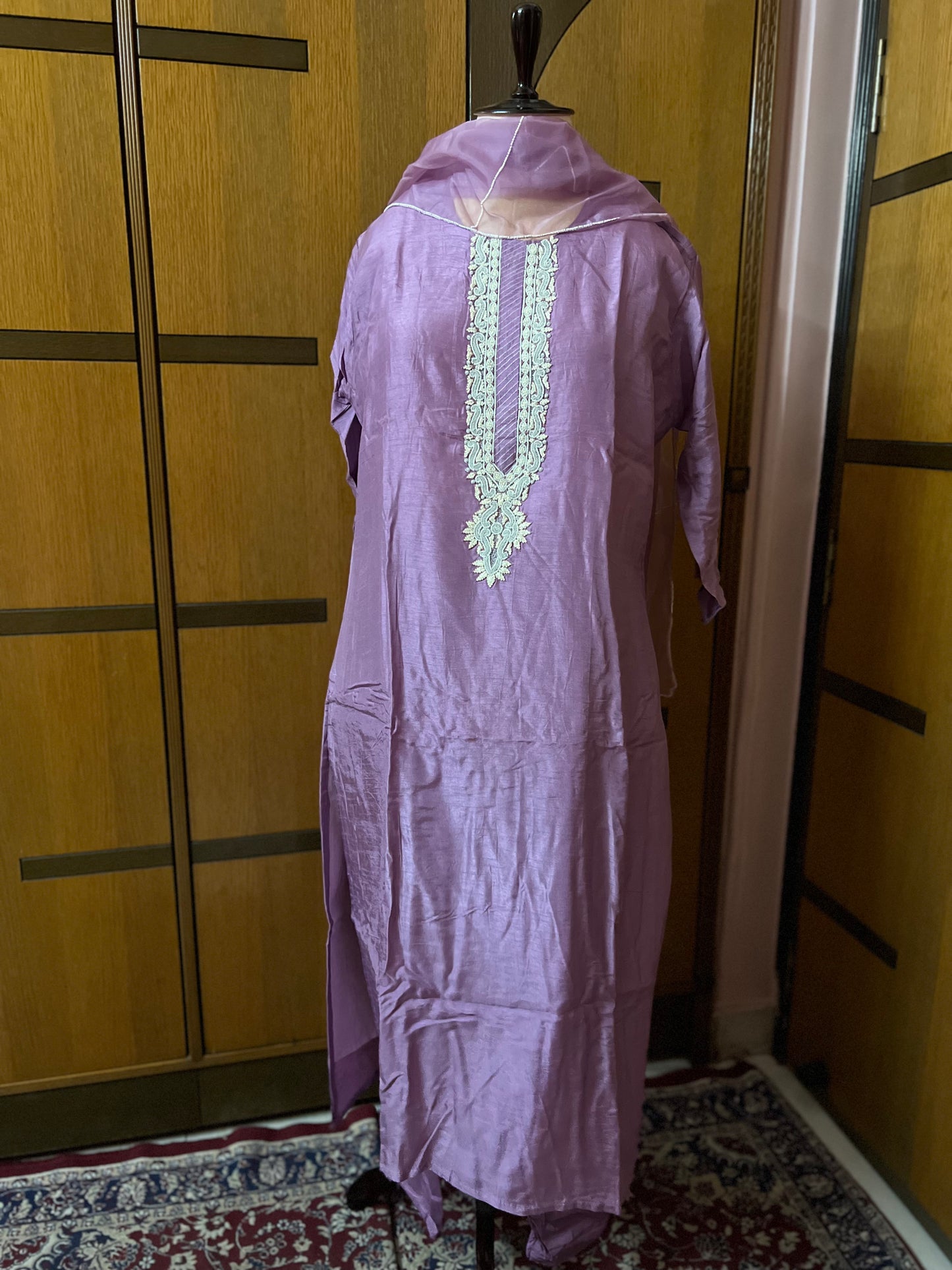 Pearl lavender kurti set Indian kurti set - Saffronfashionindia