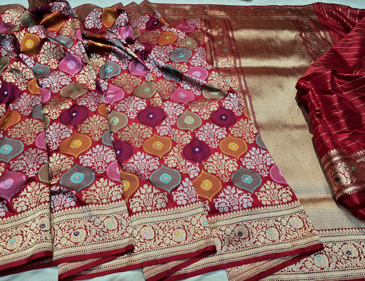 Rangkat exclusive saree iktara katan silk sari blouse SaffronFashion