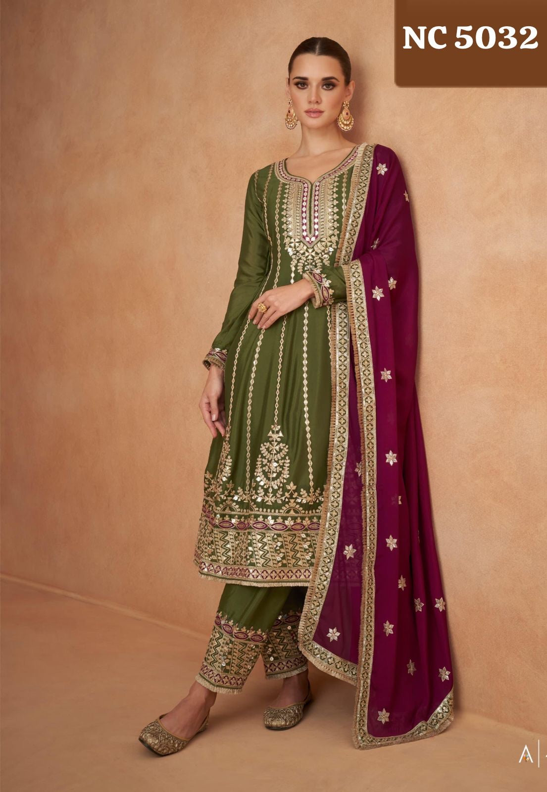 Ramjia Traditional Dress Beautiful women dress - Saffronfashionindia