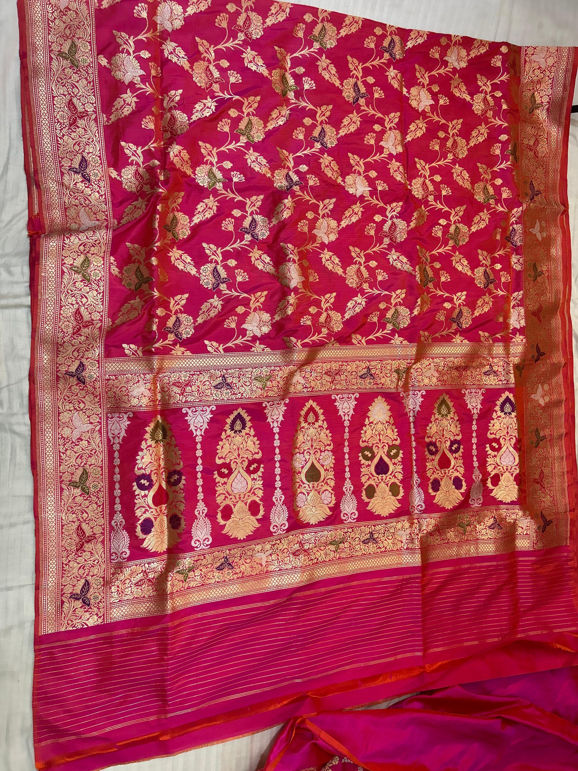 Pink exclusive saree katan kadwa silk saree Indian sarees SaffronFashion