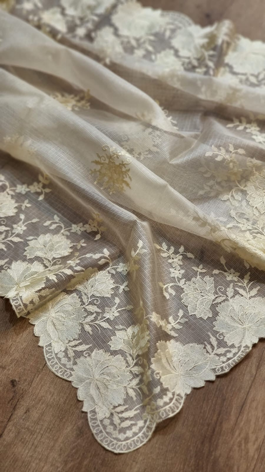 Floral kota saree tussar saree Indian sari blouse - Saffronfashionindia