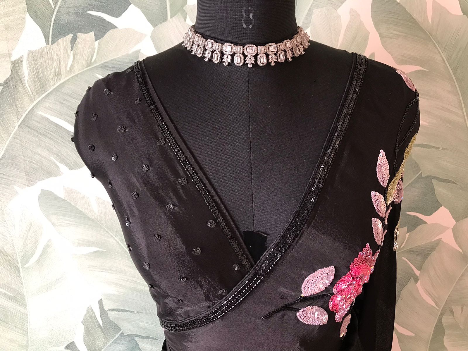 Elegant premium saree floral sari blouse partywear sarees Saffronfashionindia