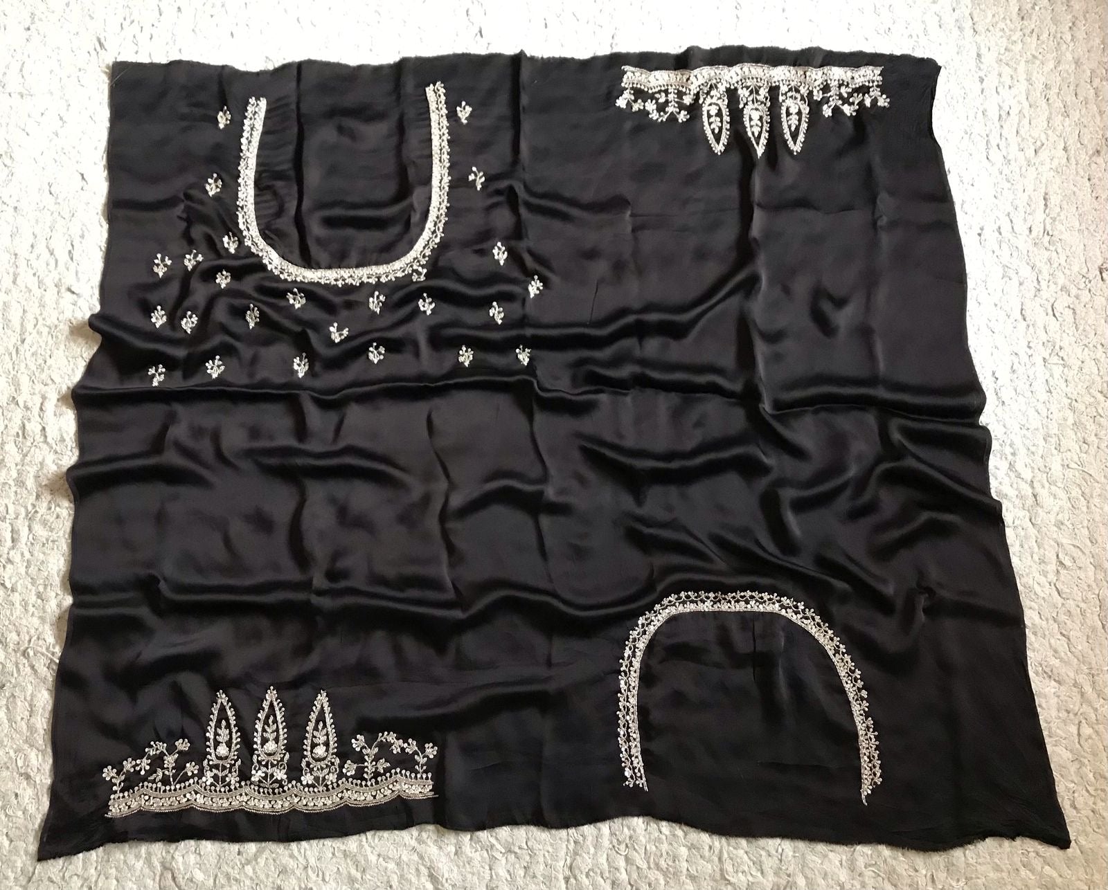 Black Sarin organza saree luxury saree Partywear sari Indian wedding sarees - Saffronfashionindia