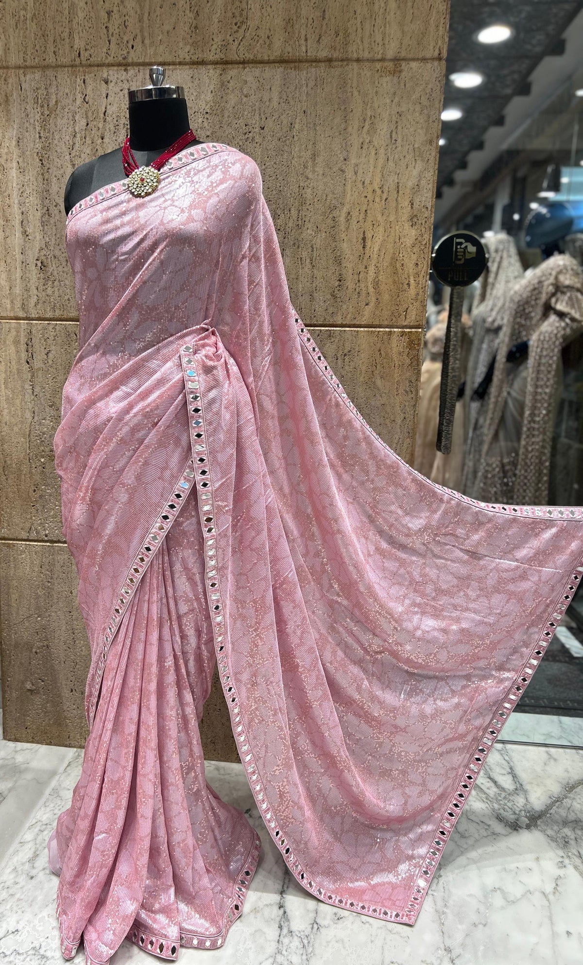 Designer sequence saree gorgeous blouse partywear sarees SaffronFashion