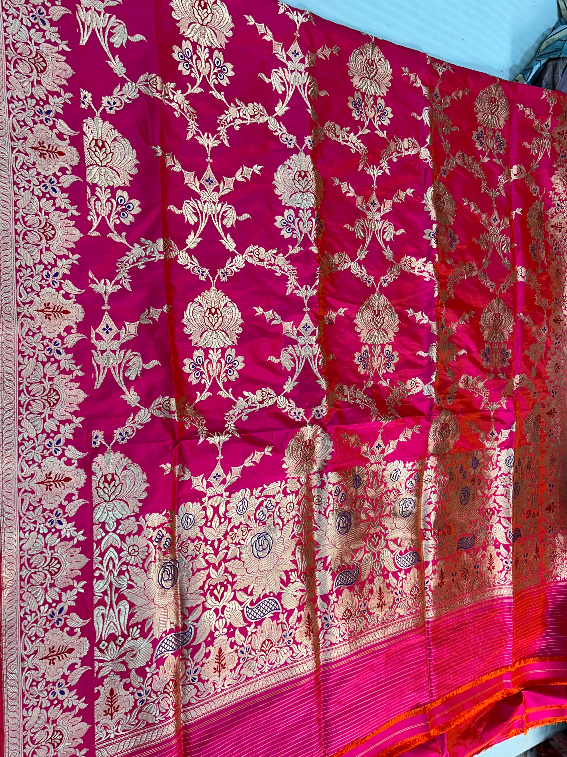 Pink kadwa saree exclusive women bridal sarees Saffronfashionindia