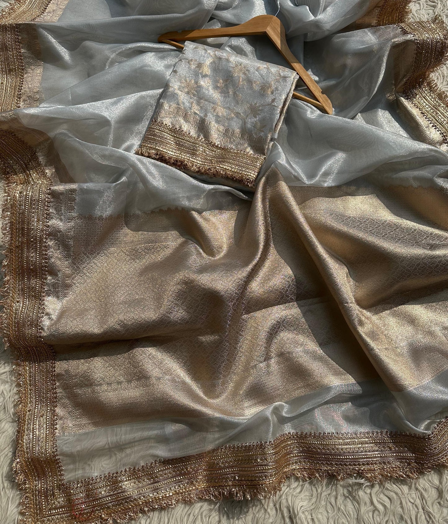 Light weight tissue saree part wear sarees - Saffronfashionindia