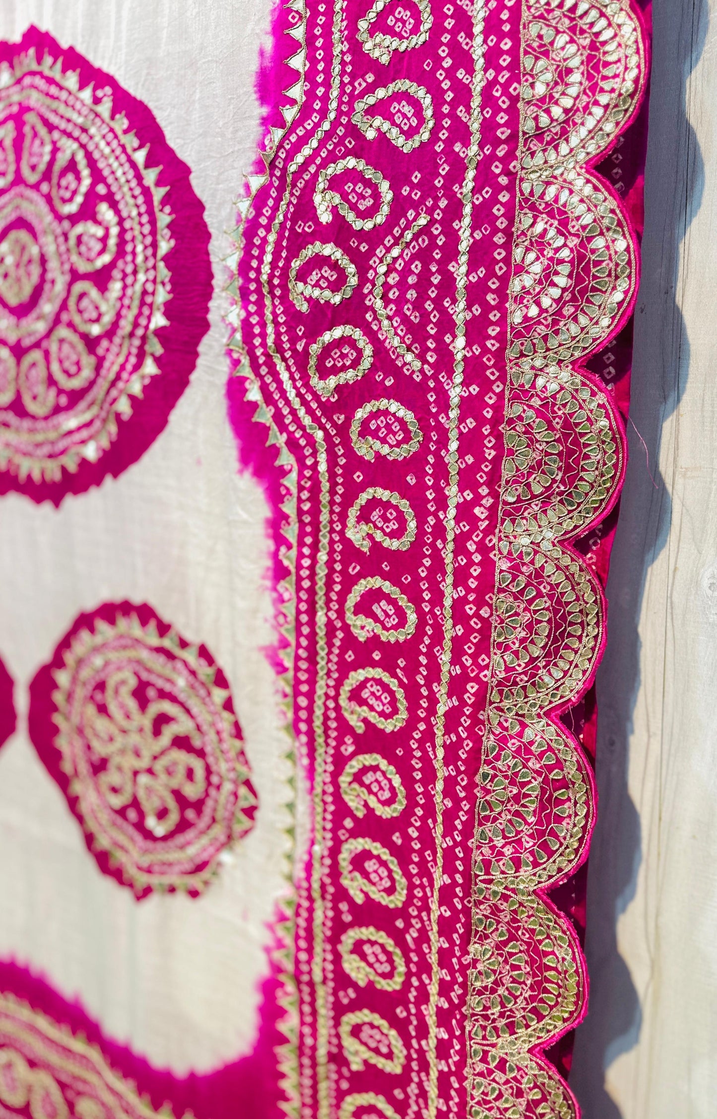 White gajji silk saree gottapatti saree Indian wedding sari blouse - Saffronfashionindia