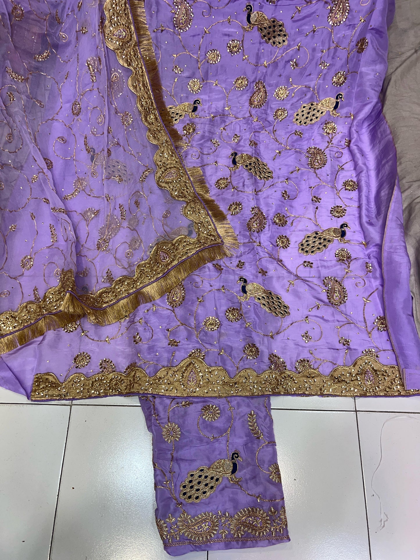 Rumika peacock inspired salwar suit Indian suit - Saffronfashionindia