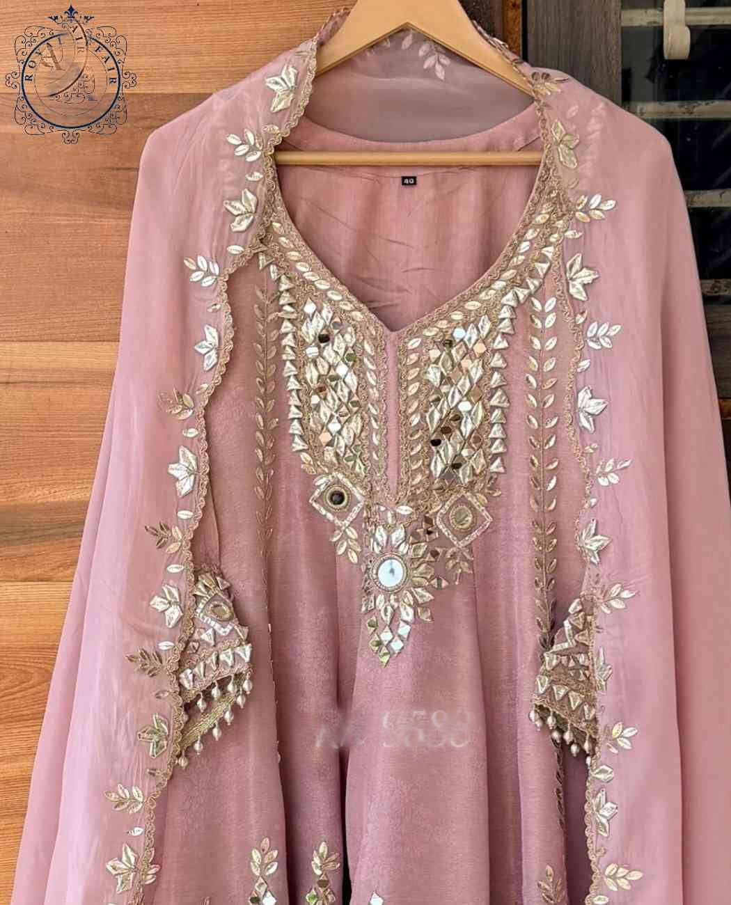 Designer inspired stitched dress wedding dresses gottapatti dress for women SaffronFashion