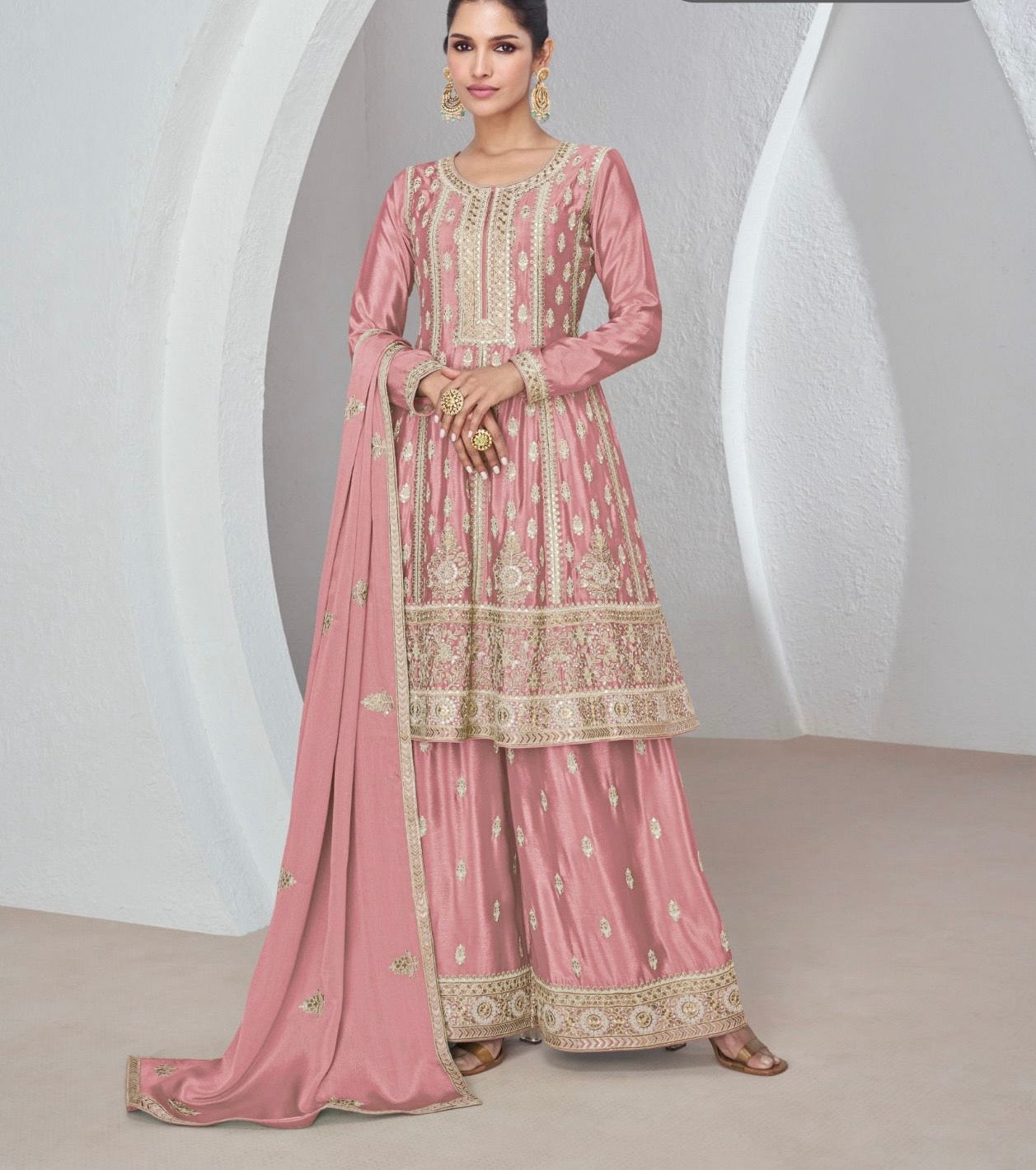 Ramania Gharara Set Indian Salwar suit - Saffronfashionindia