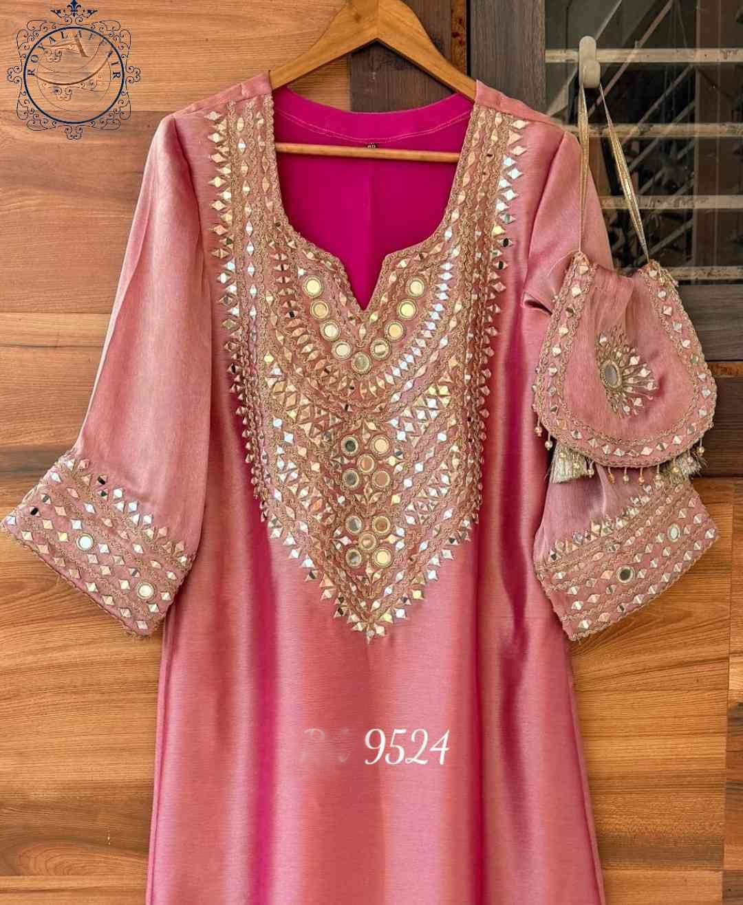 Tissue designer dress stitched dress long dresses Saffronfashionindia