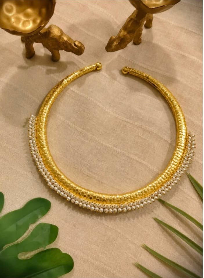 Golden inspired hasli pearl hasli women jewellery SaffronFashion
