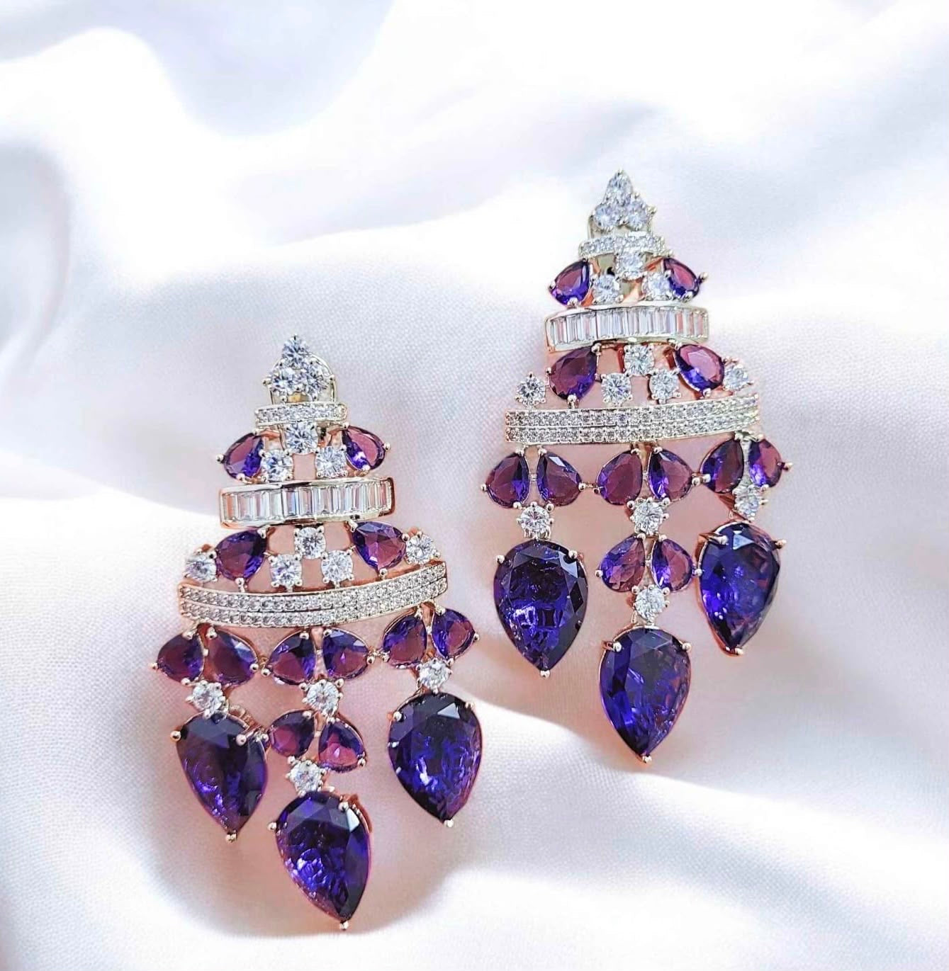 Stone earrings for women cocktail earrings partywear earrings SaffronFashion