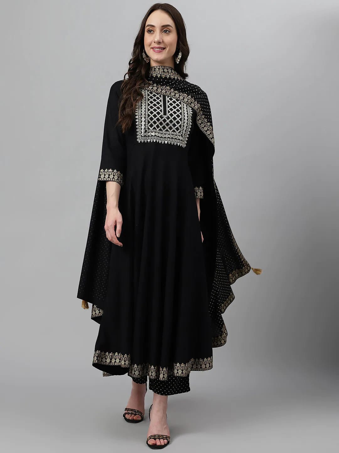 Black beauty Salwar suit Indian Salwar kameez - Saffronfashionindia