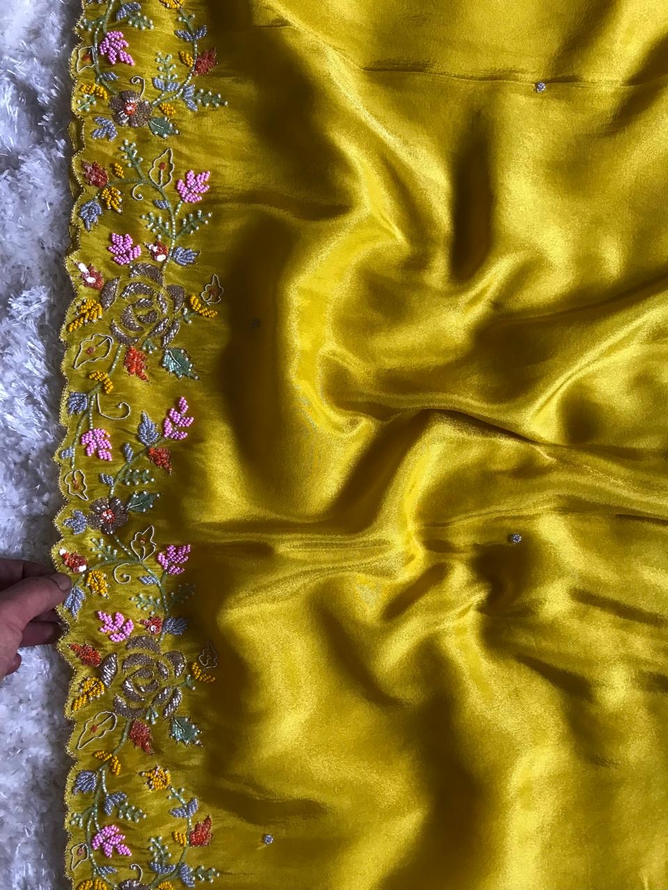 Premium Zari tissue silk saree Partywear sarees - Saffronfashionindia