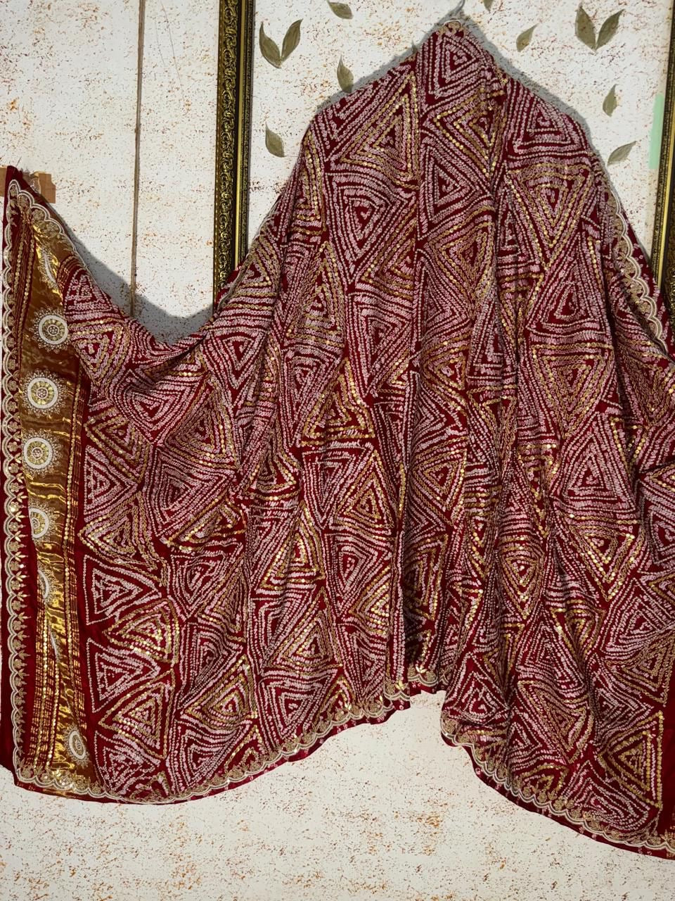 Monasila Gajji silk dupatta traditional dupattas Indian dupatta - Saffronfashionindia