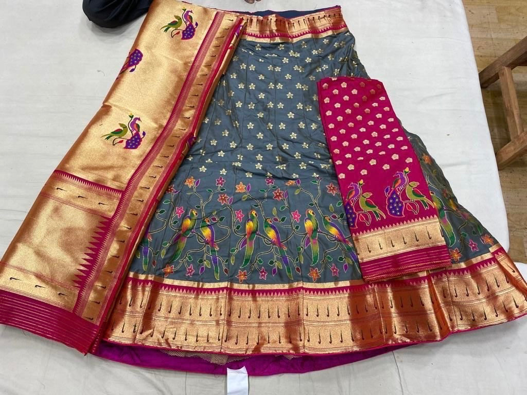 Nihbaan banarsi Paithani lehanga - Saffronfashionindia