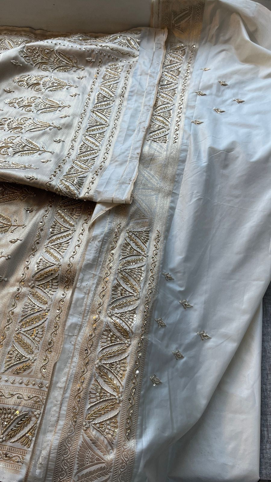 Navesha zardosi Katan silk saree Indian sarees SaffronFashion