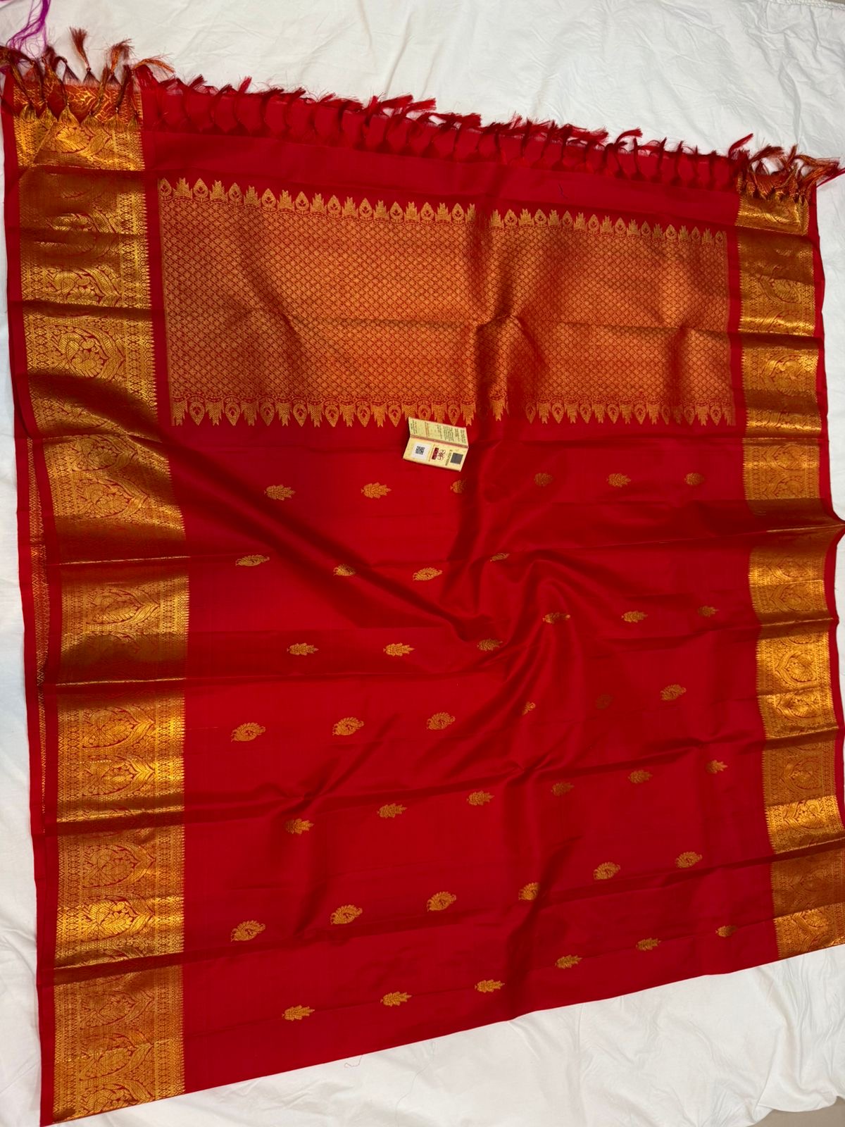 Durga puja inspired kanjeevaram dupatta SaffronFashion