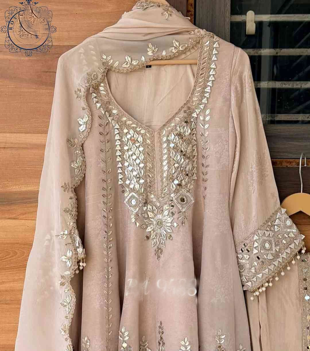 Designer inspired stitched dress wedding dresses gottapatti dress for women SaffronFashion