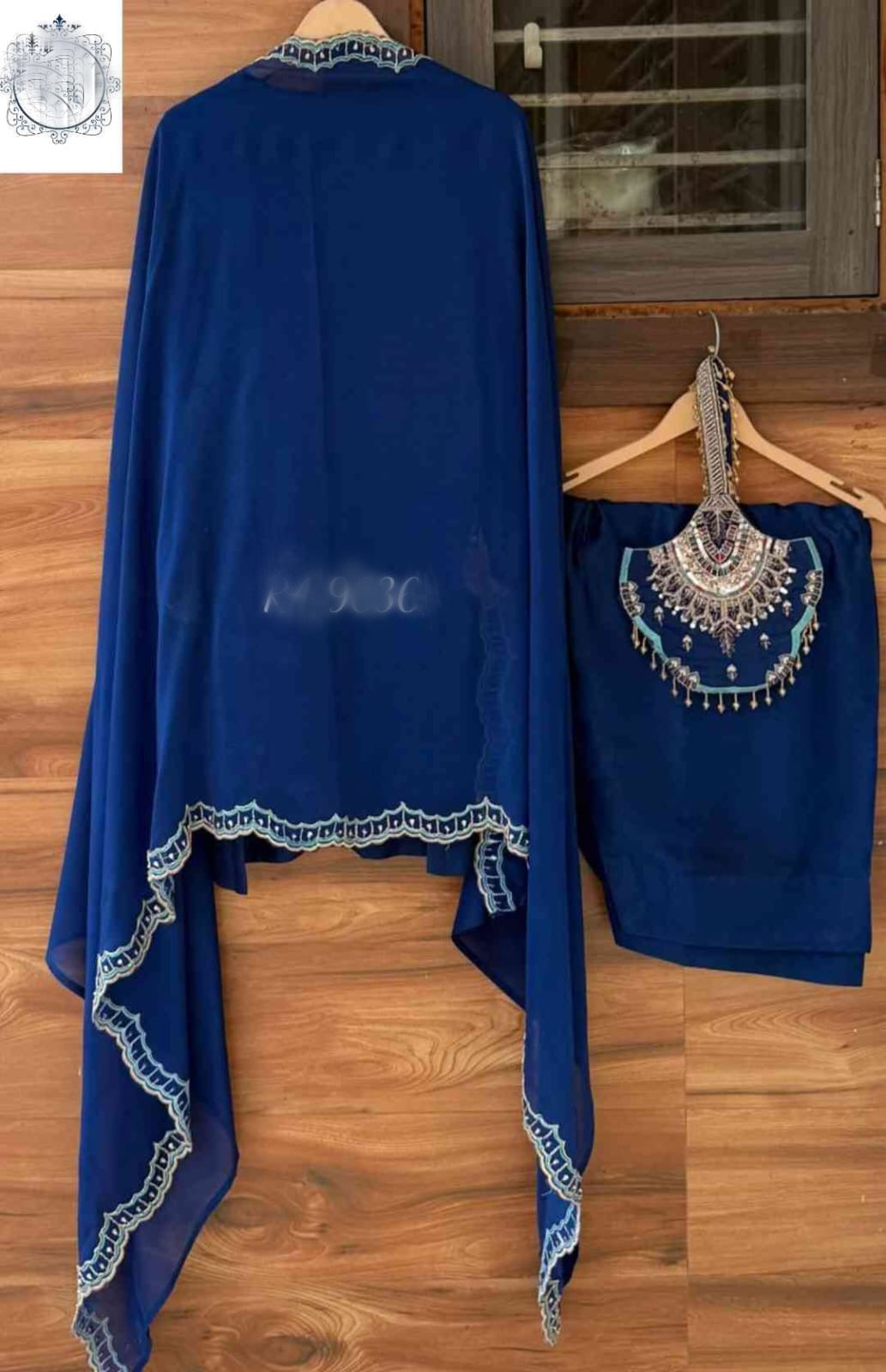 Embroidered Salwar Suit with Dupatta | Pakistani Style Designer Suit SaffronFashion