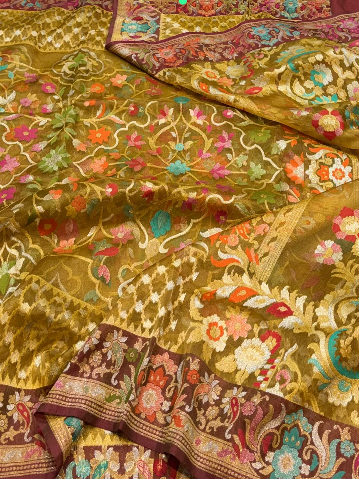 Tilfi saree kora jamdani saree Indian sari blouse SaffronFashion