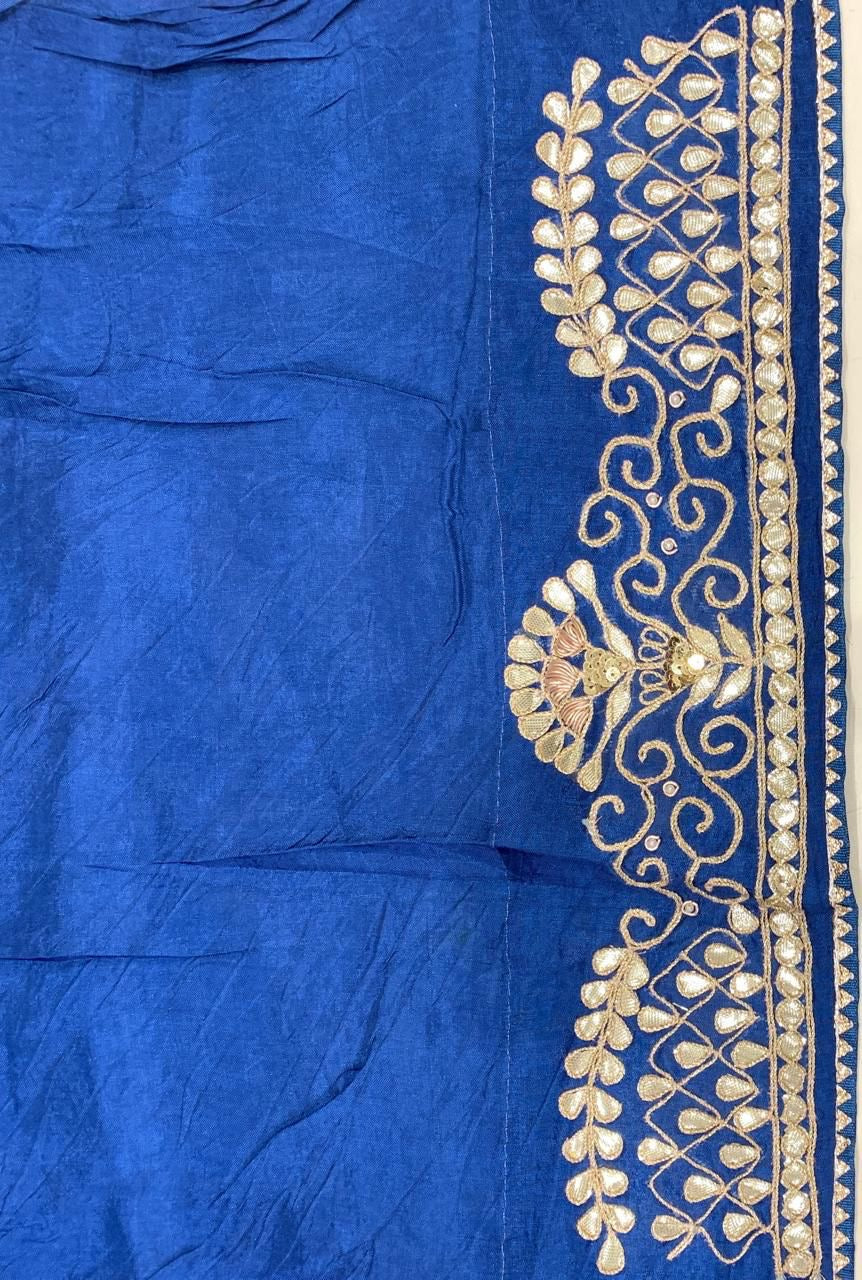 Blue lehariya saree gottapatti saree Indian sarees Saffronfashionindia