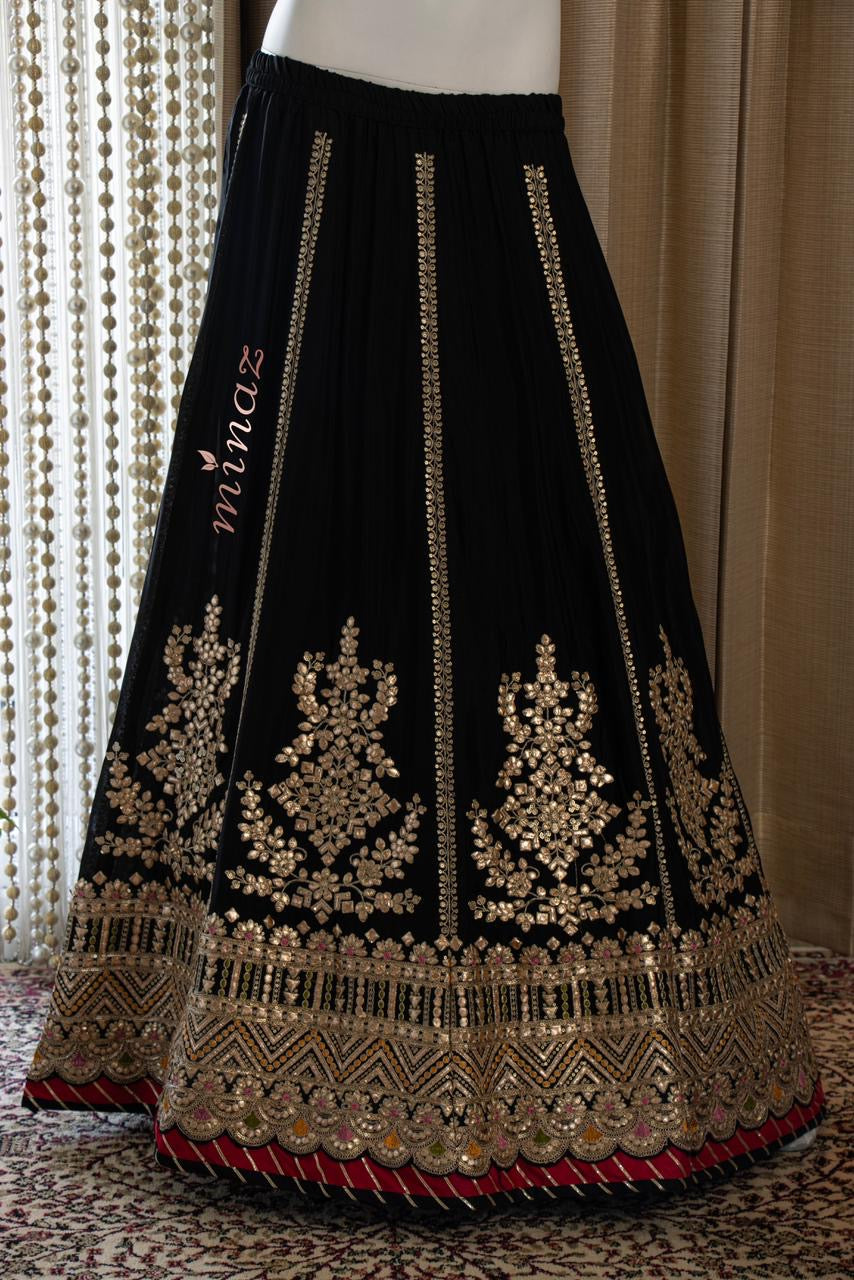Rebica Embroidered Zari Gharara Set Pakistani Dress - Saffronfashionindia