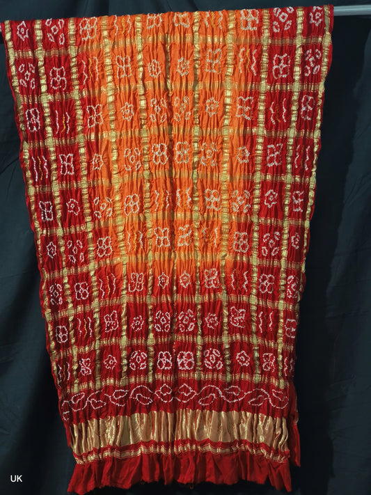 Gajji silk dupatta check dupatta women dupatta SaffronFashion