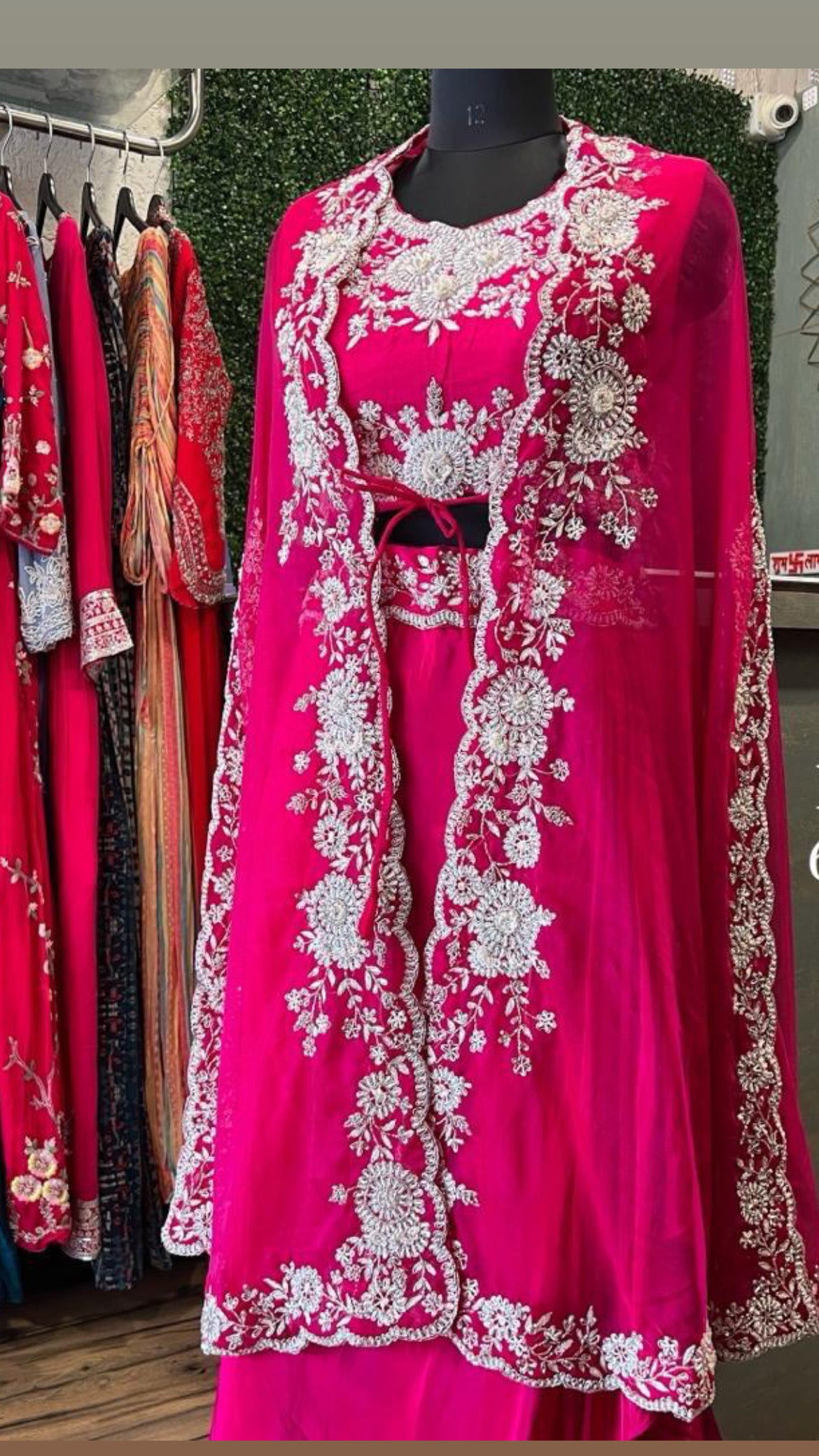 Pink Satin Organza Indowestern Dress Women Dress Sangeet Dress - Saffronfashionindia