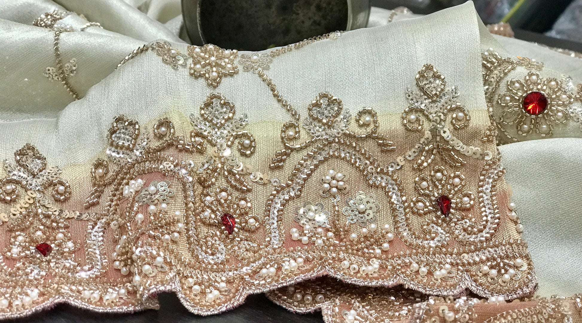 Silk Kanjeevaram saree wedding sari reception saree blouse Saffronfashionindia