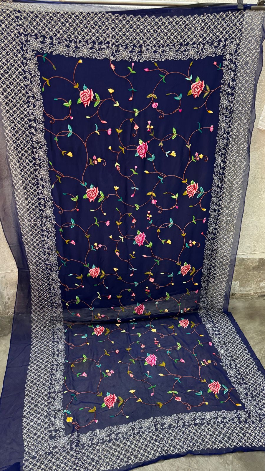Royal Parsi dupatta - Saffronfashionindia