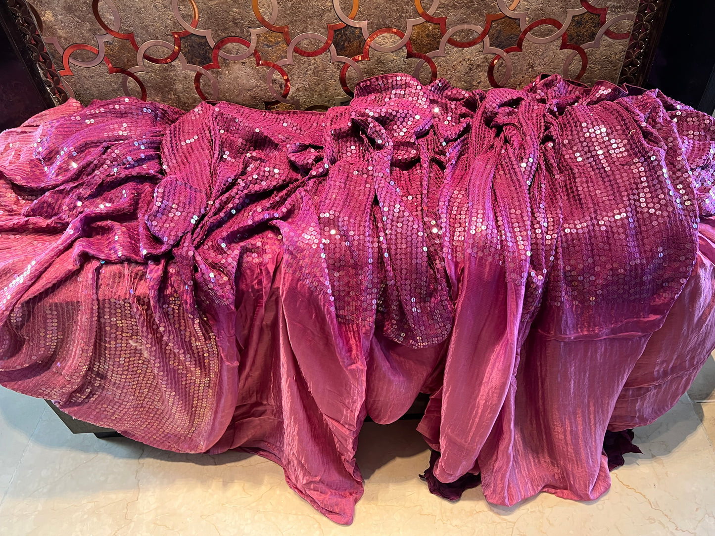 Purple Shaded Sequins Saree Partywear Saree Women Sari - Saffronfashionindia