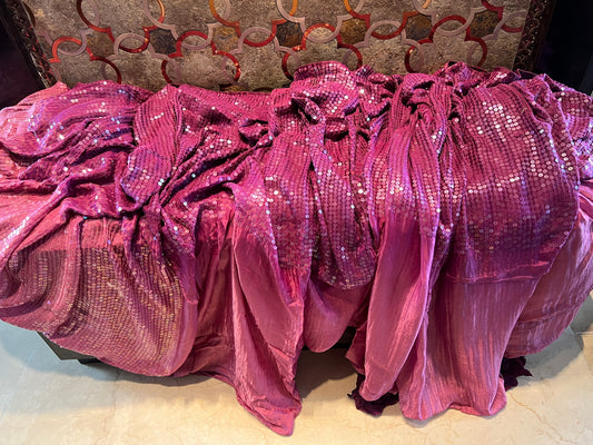Purple Shaded Sequins Saree Partywear Saree Women Sari - Saffronfashionindia