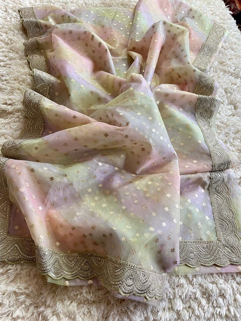 Rangkat kora saree Partywear sarees - Saffronfashionindia