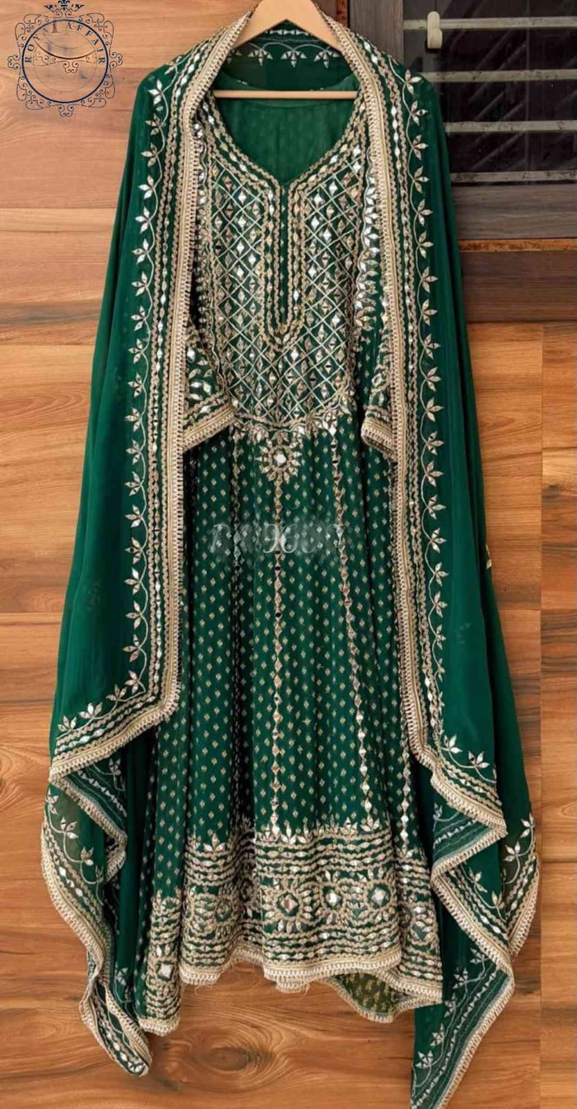 Designer inspired stitched Anarkali dress bridesmaids dresses SaffronFashion