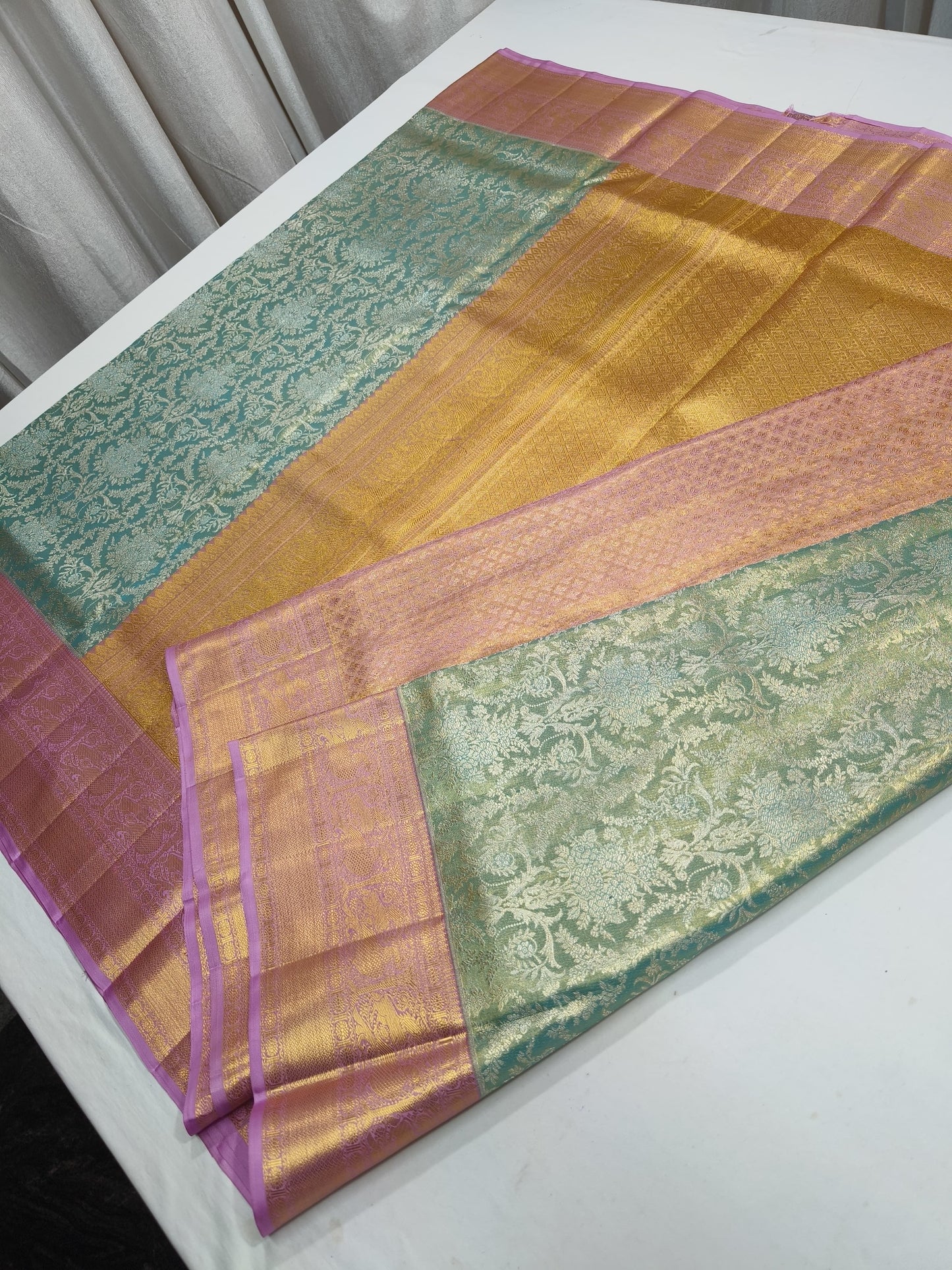 Pure silk Kanjeevaram saree traditional Indian sarees - Saffronfashionindia